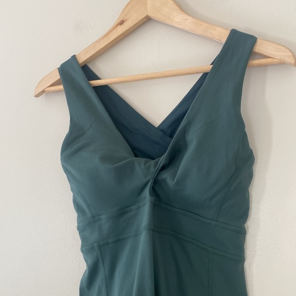 NWT Fabletics Oasis Twist Front Pocket 7/8 Jumpsuit Everpine Green Size M - Picture 6 of 14